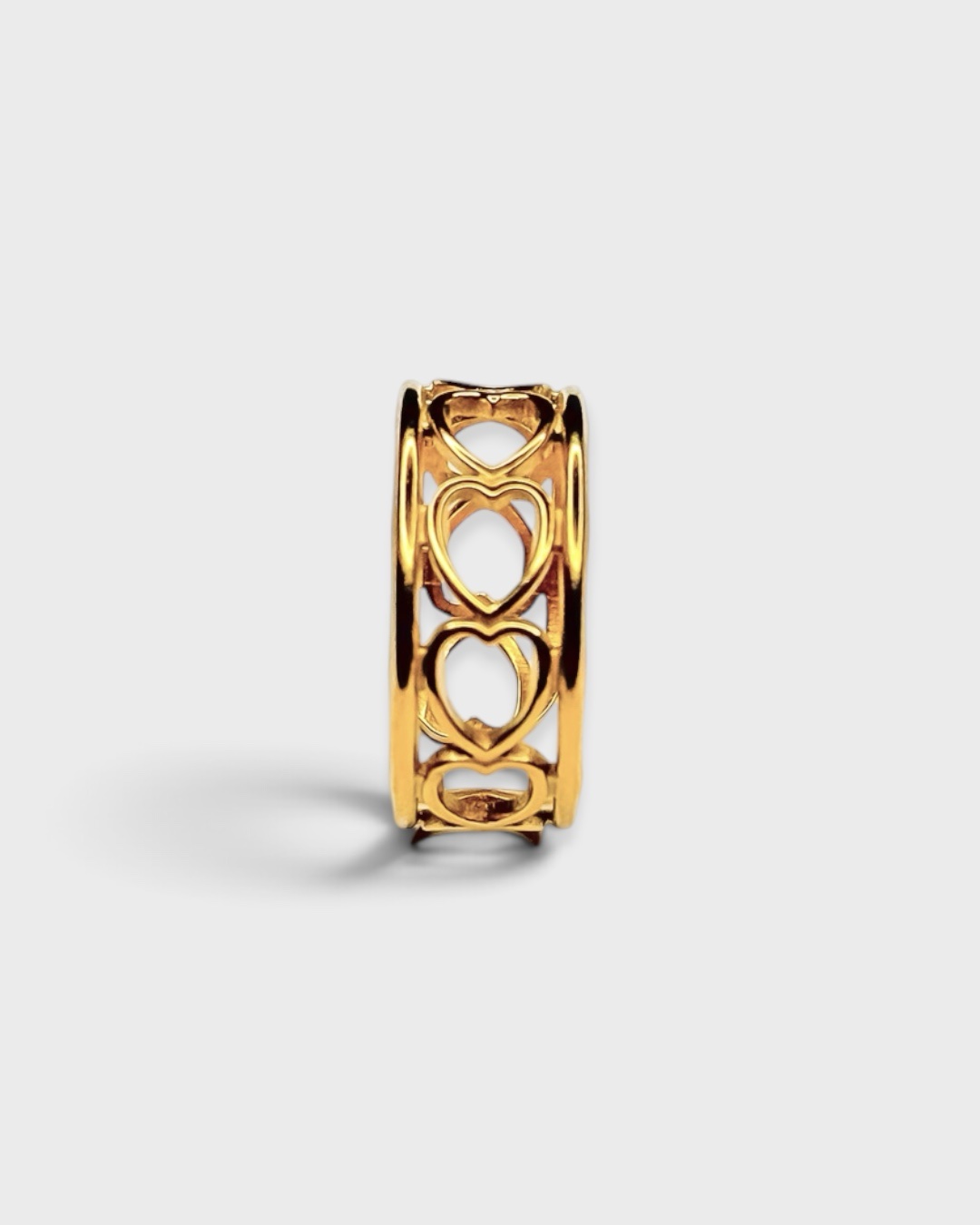 Herzensband – verstellbarer Edelstahl-Ring in Gold – Bild 3