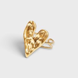 Big Heart Vibes – verstellbarer Edelstahl-Ring in Gold - Thumbnail Image 1