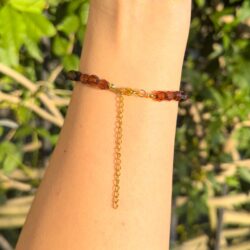Grünes Waldblümchen – verstellbares Perlenarmband - Thumbnail Image 5