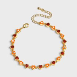 Herz-Zirkonia-Armband mit Nazar-Schutzauge - Thumbnail Image 2