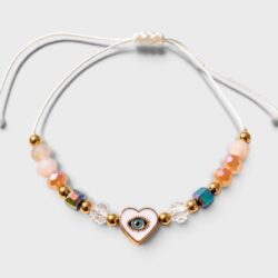 Schutzherz – verstellbares Armband mit Nazar-Auge - Thumbnail Image 1